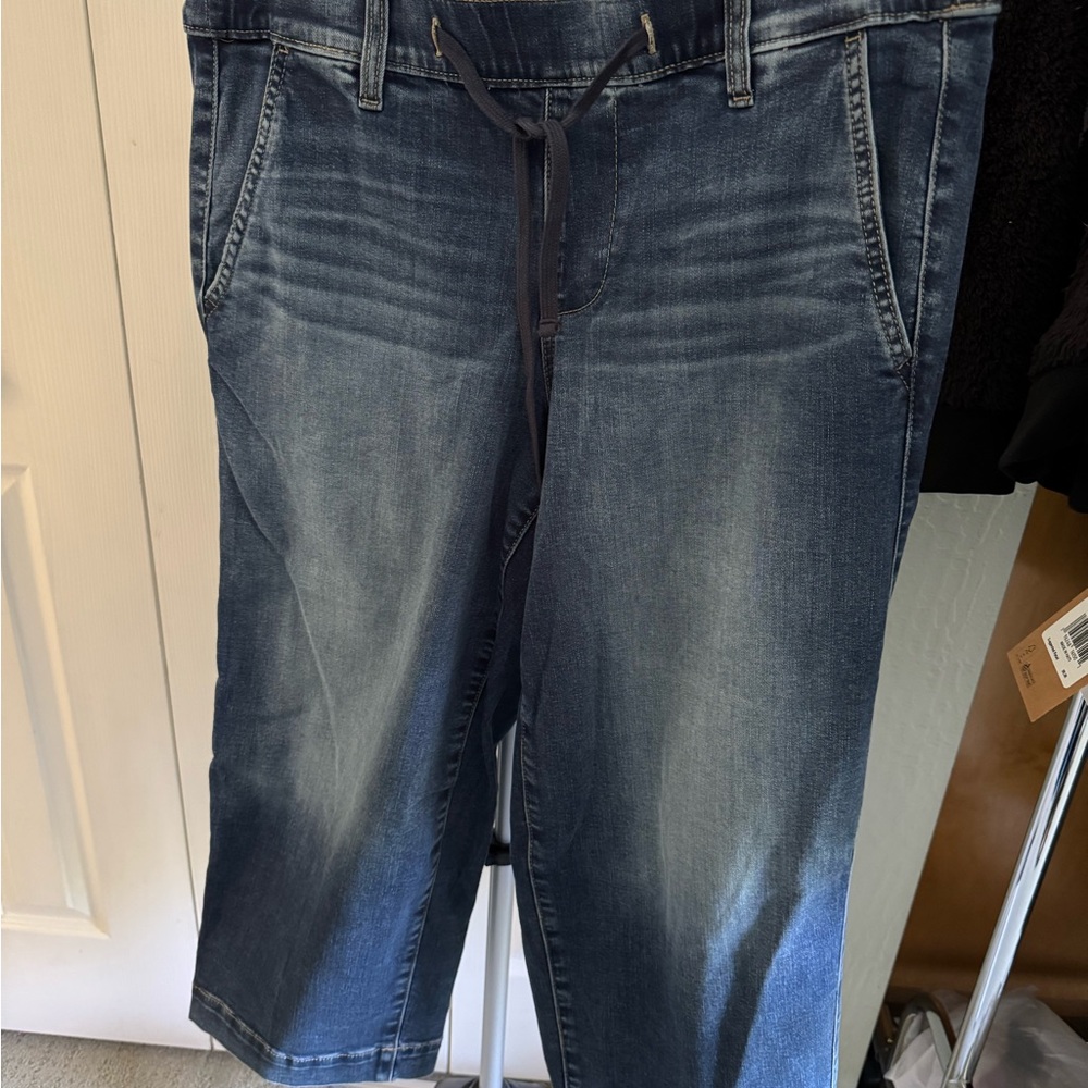Torrid Blue Jean Capris with Faded Wash
